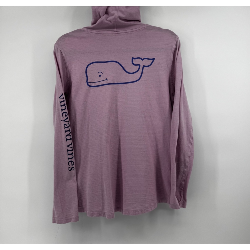 Vineyard Vines Women's Pink Hoodie Long Sleeve Whale Logo Cotton Size M Coastal‎ - Picture 7 of 13